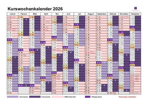 Vorschau Kursübersicht
