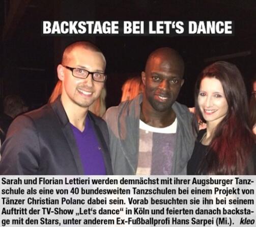 Sonntagspresse Augsburg 052015 Marion Buk-Kluger - Backstage bei Lets Dance