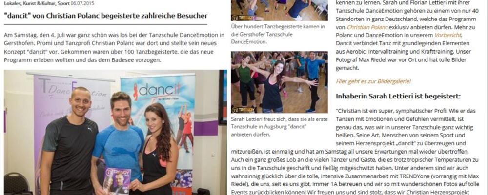 TRENDYone 072015  - dancit von Christian Polanc begeisterte zahlreiche Besucher